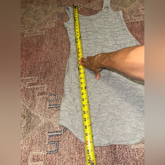 Toad & Co textured ruched mini tank active dress size xs Heather grey - Picture 6 of 8